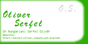oliver serfel business card